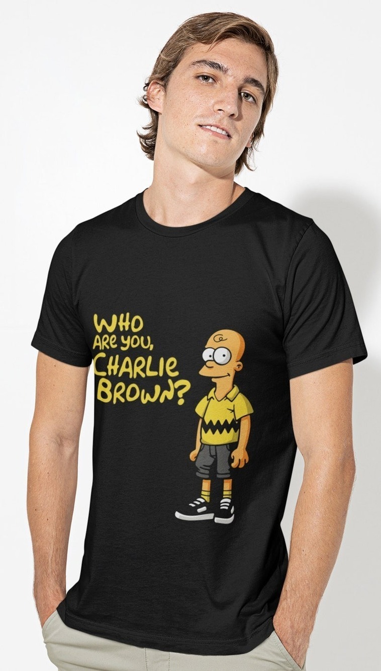 Who Are You Charlie Brown Tshirt Cartoon Remix T-shirt